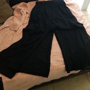 Tailored black high waist pants